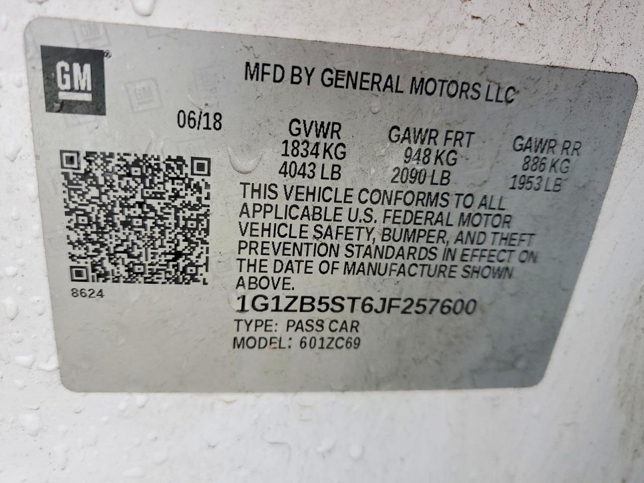 2018 CHEVROLET MALIBU