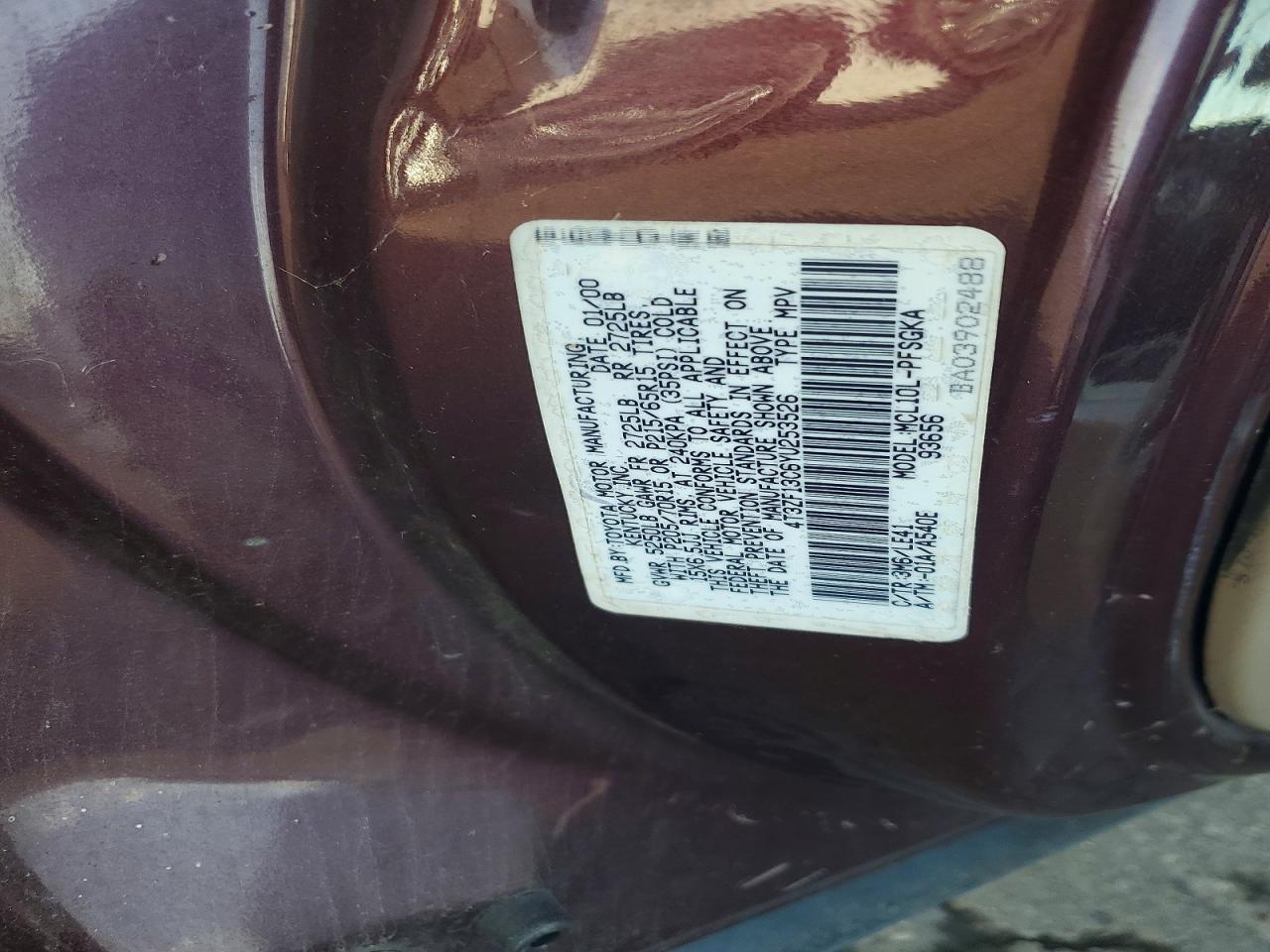 2000 TOYOTA SIENNA