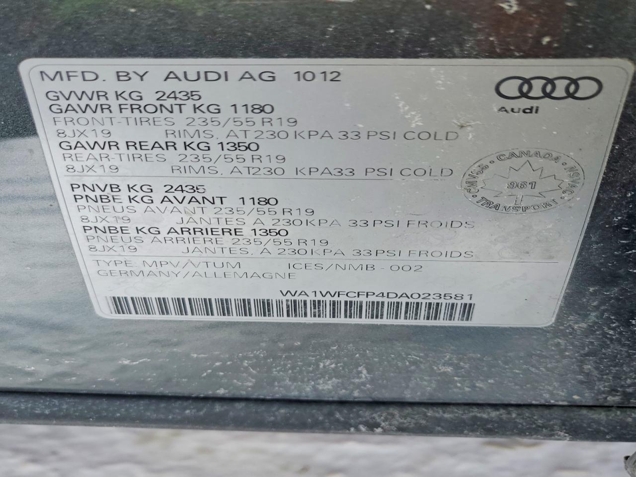 2013 AUDI Q5