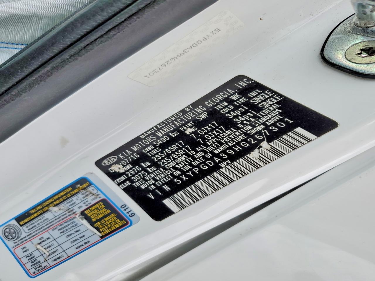 2017 KIA SORENTO