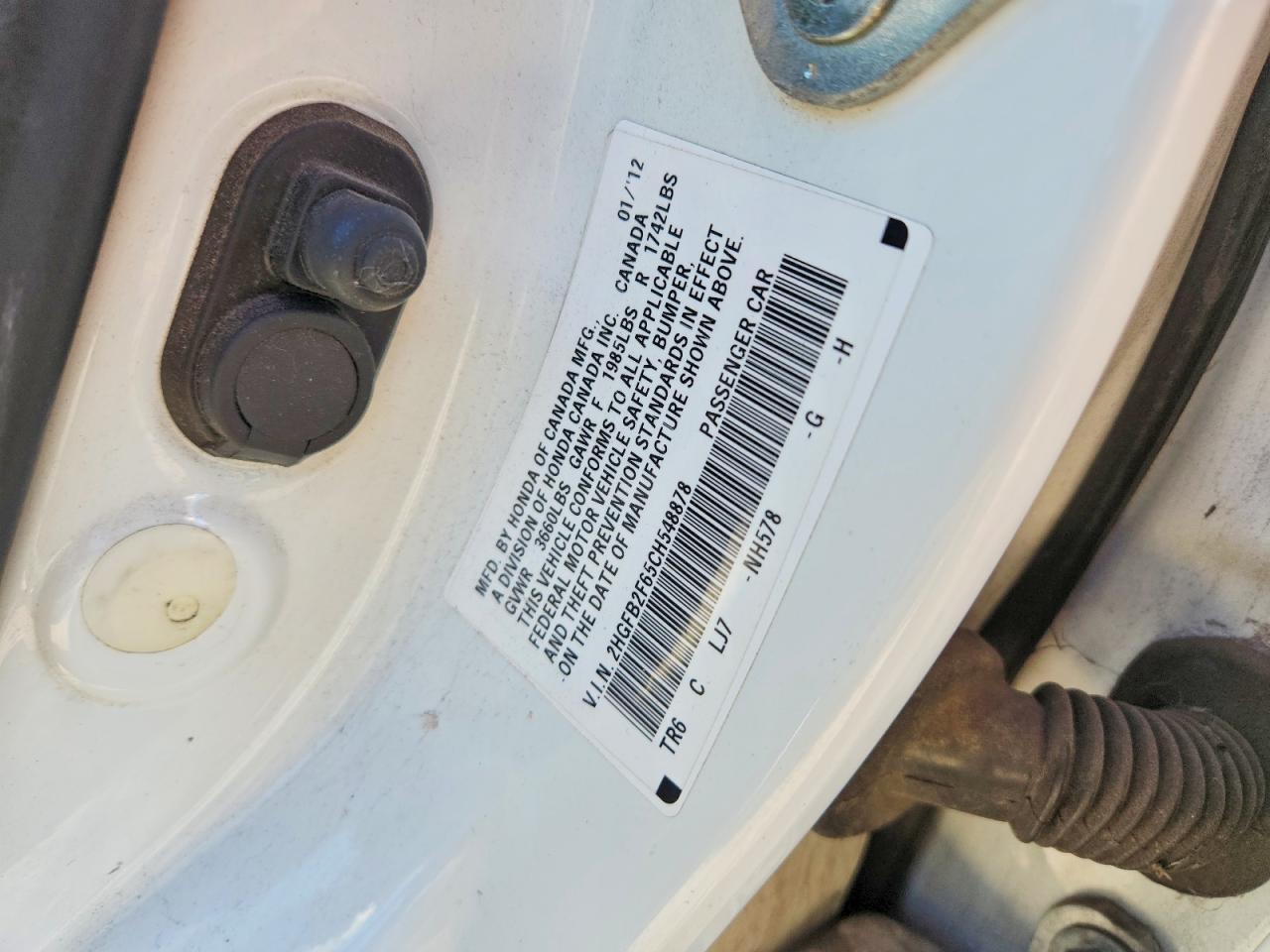 2012 HONDA CIVIC