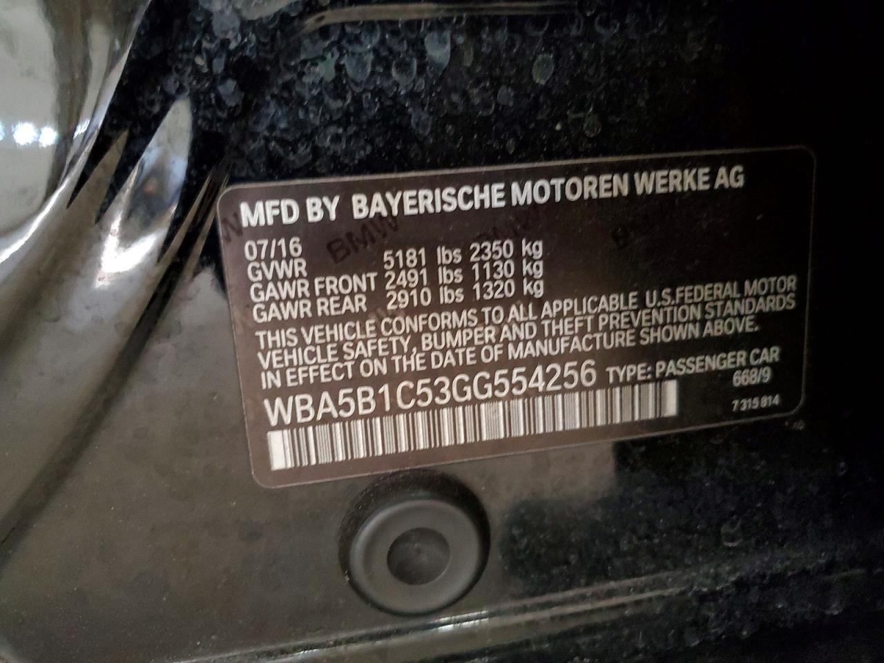 2016 BMW 5 series