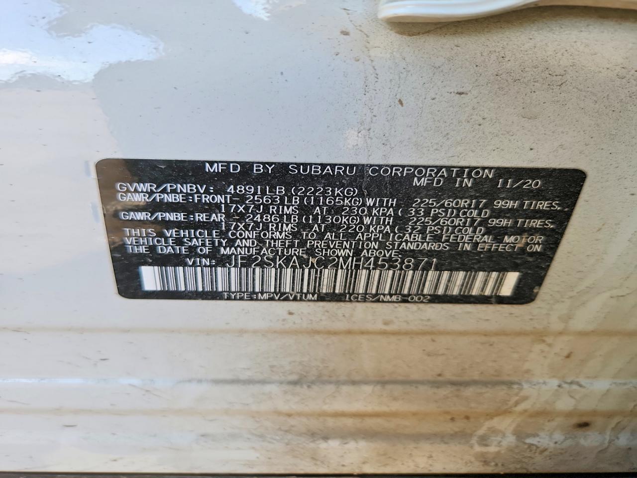 2021 SUBARU FORESTER