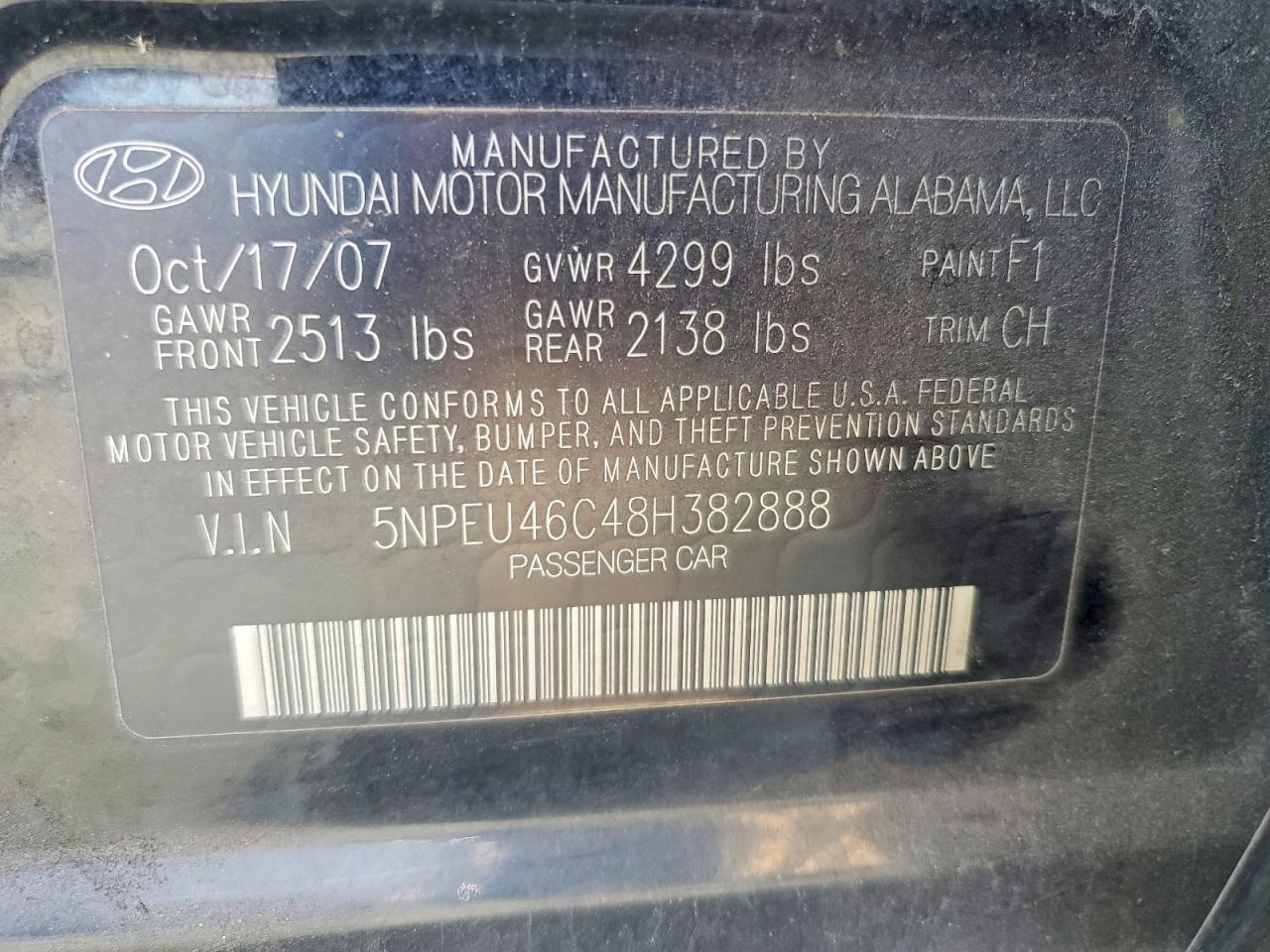 2008 HYUNDAI SONATA