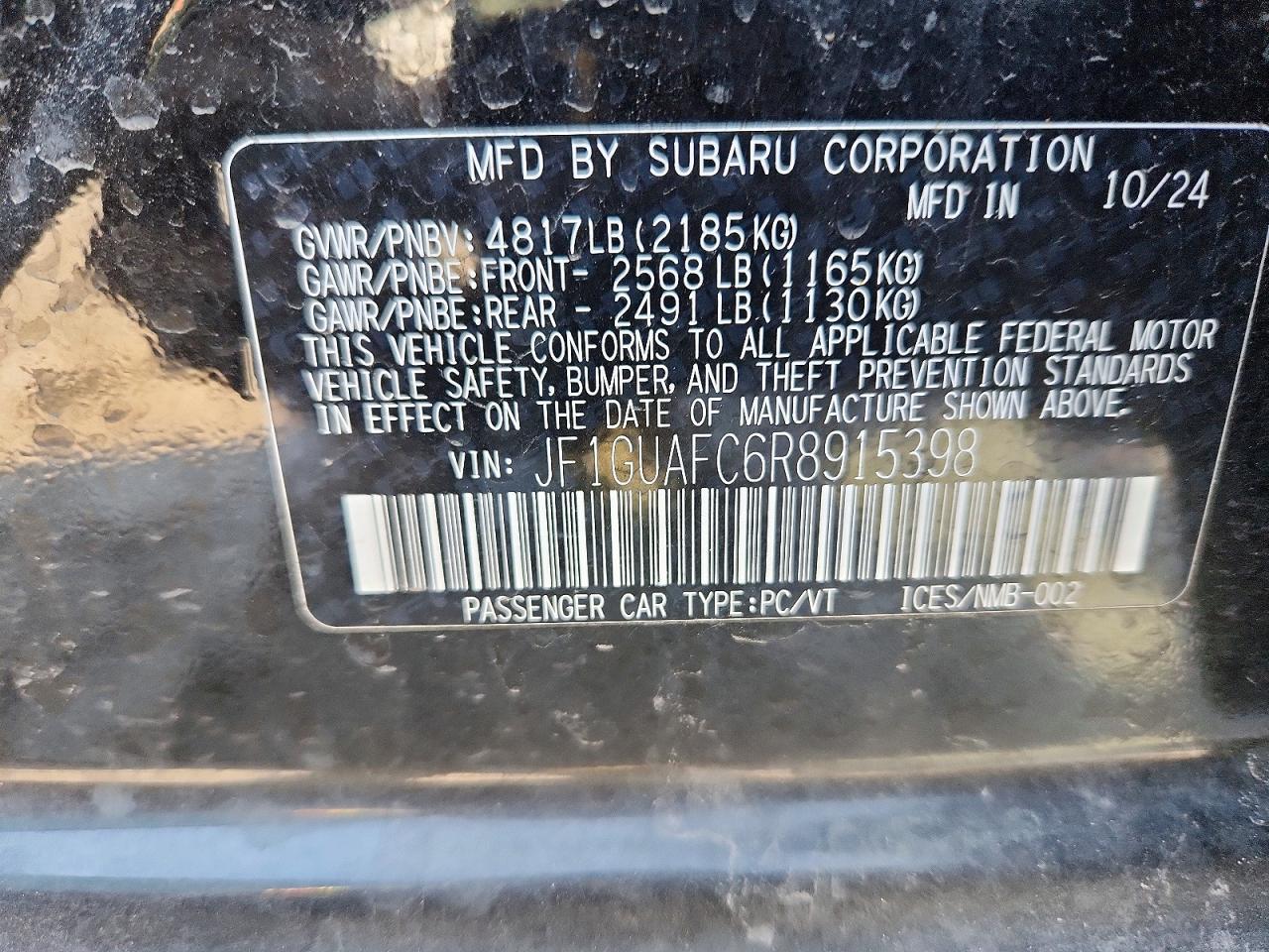 2024 SUBARU IMPREZA