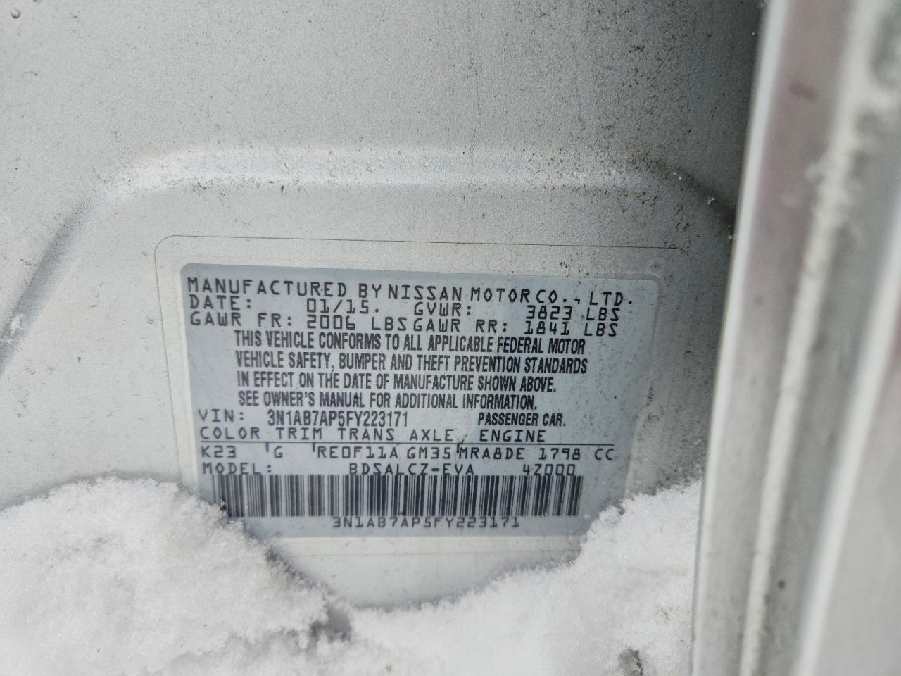 2015 NISSAN SENTRA