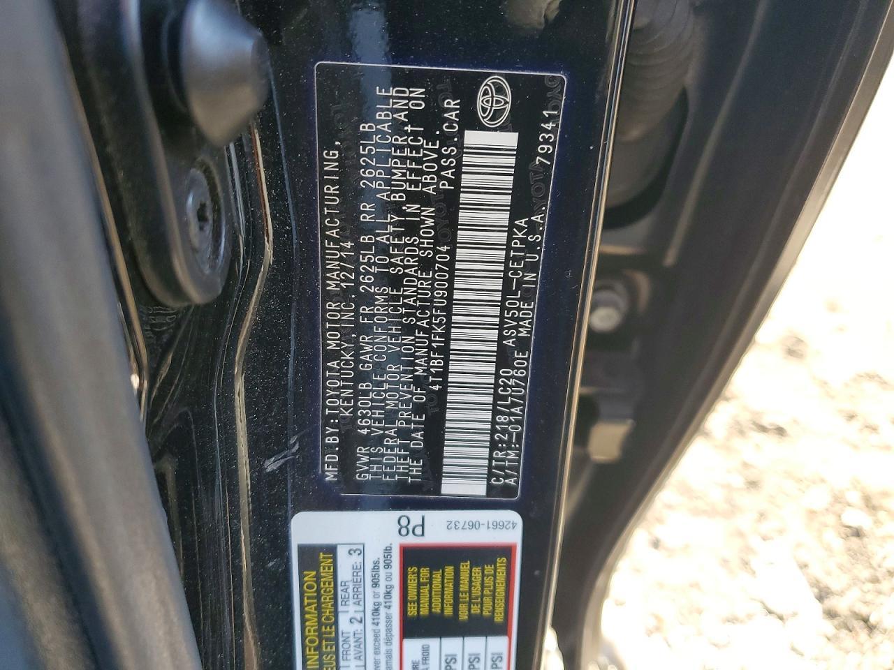 2015 TOYOTA CAMRY