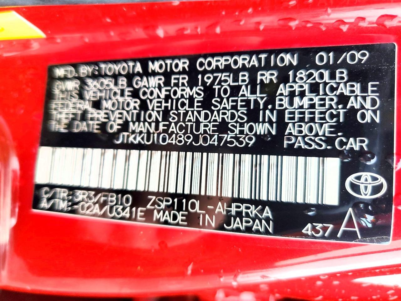 2009 TOYOTA SCION