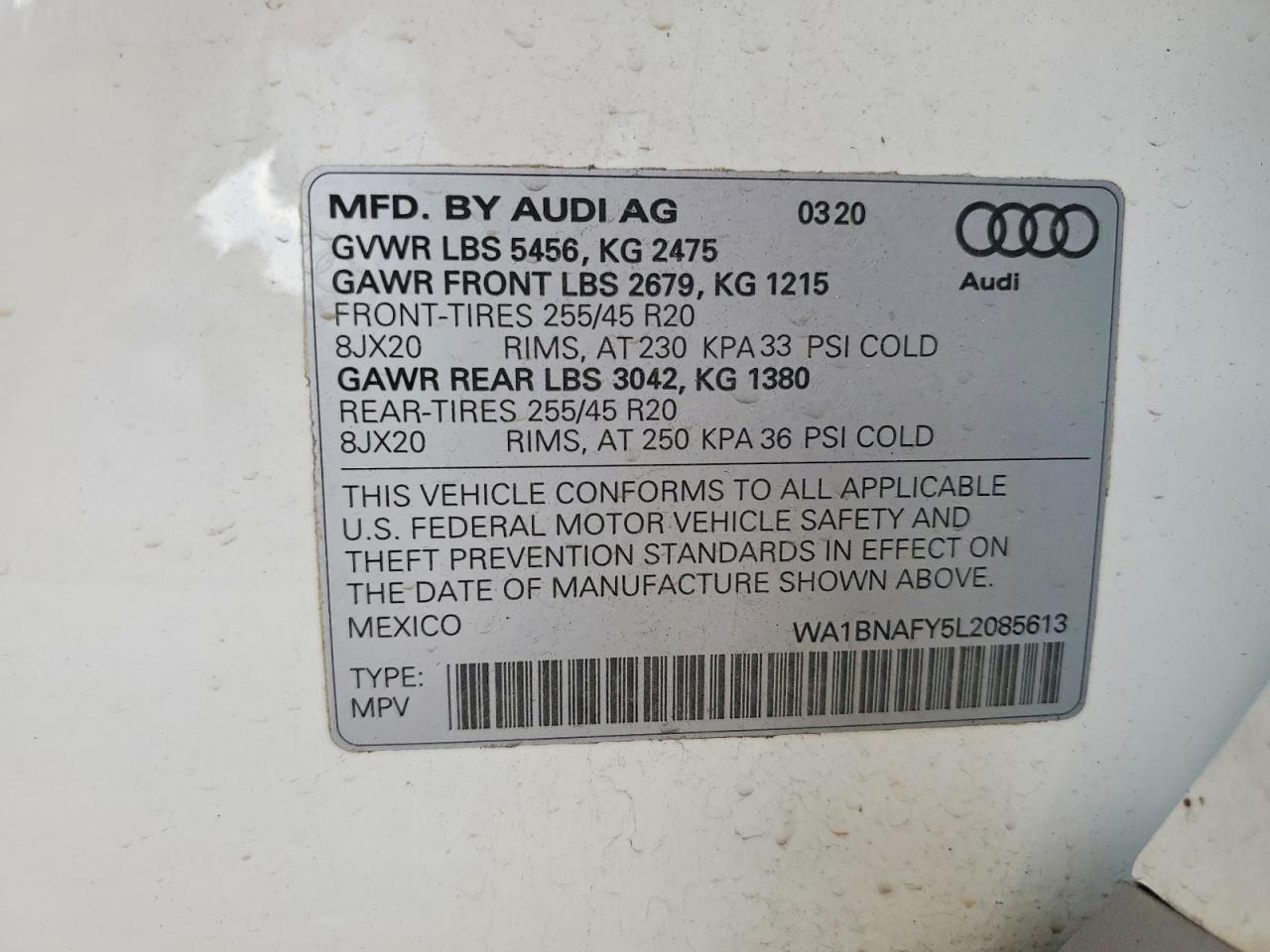 2020 AUDI Q5