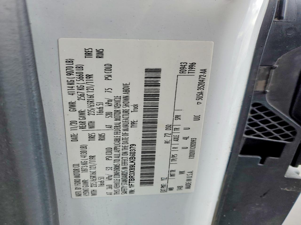 2020 FORD Transit