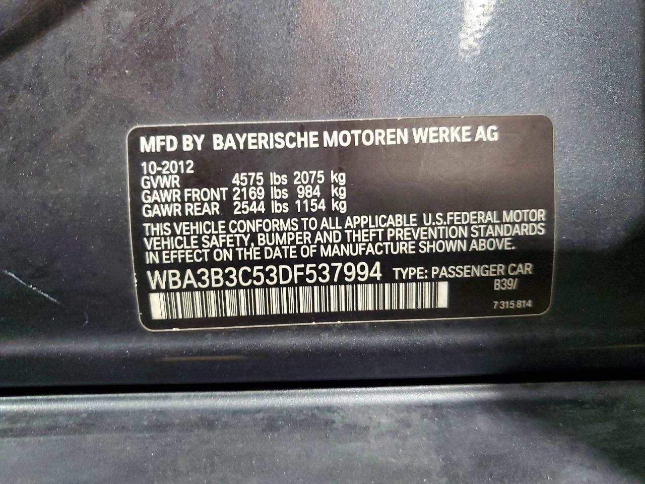 2013 BMW 3 SERIES