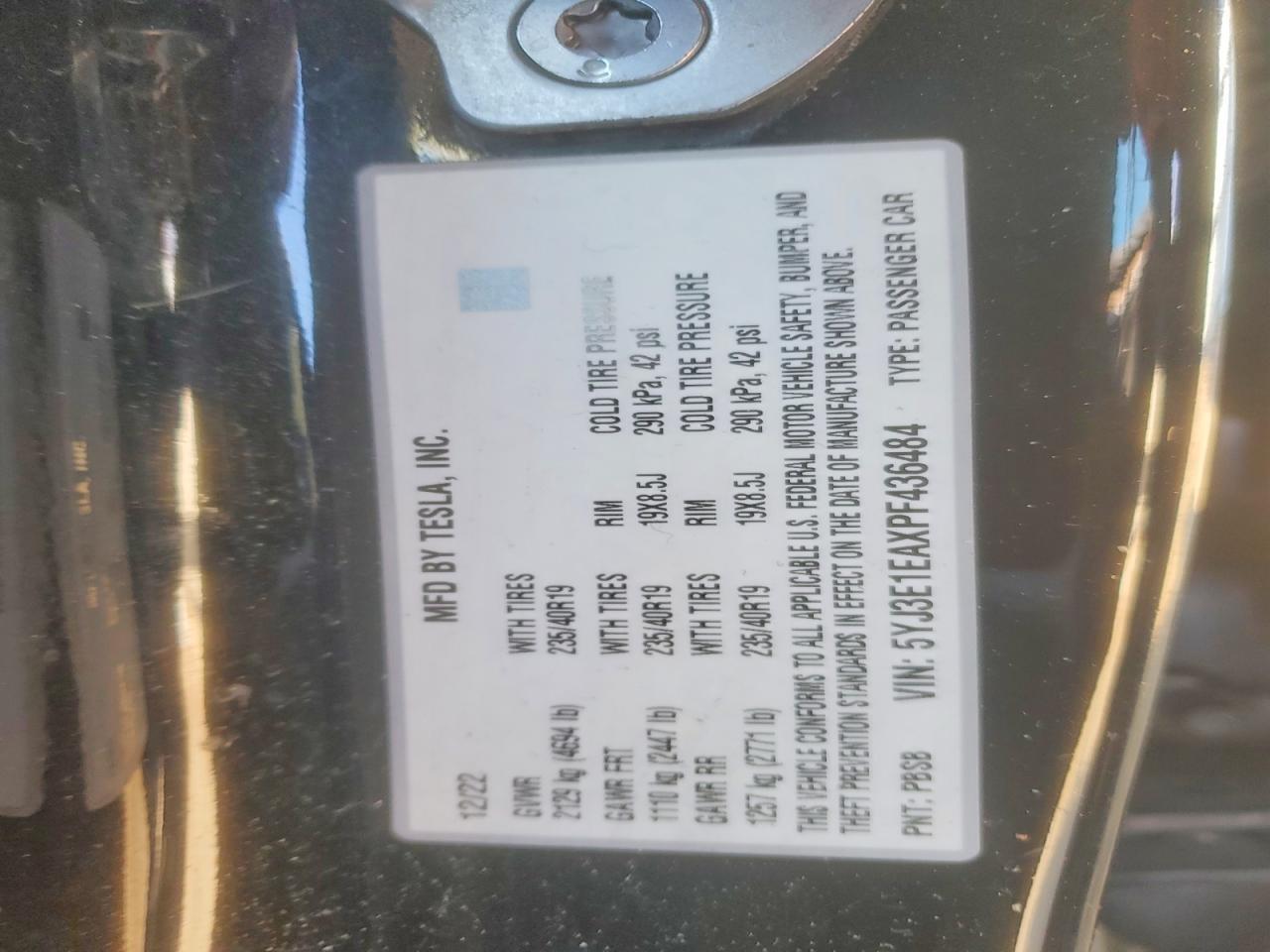 2023 TESLA MODEL 3