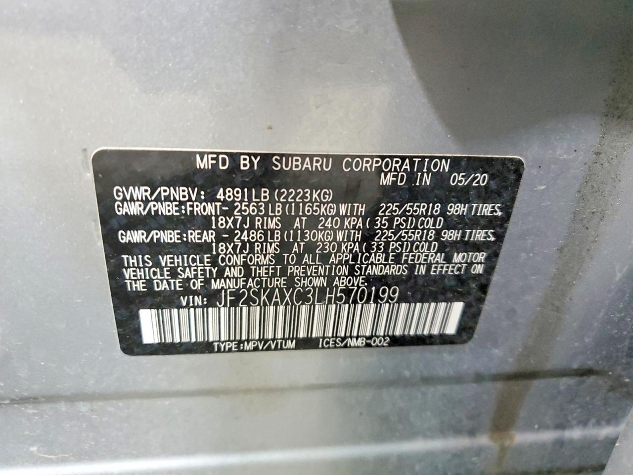 2020 SUBARU FORESTER