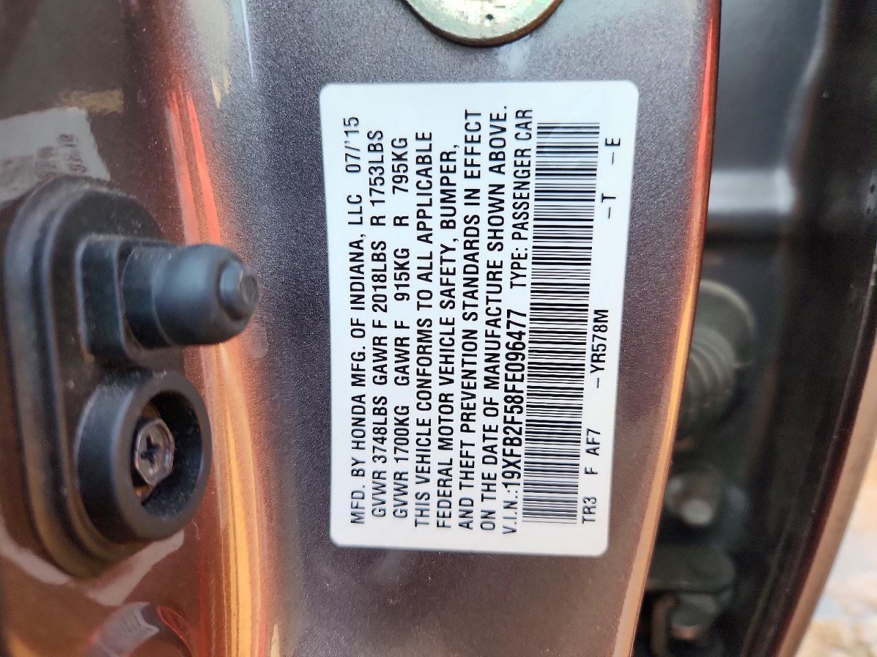 2015 HONDA CIVIC