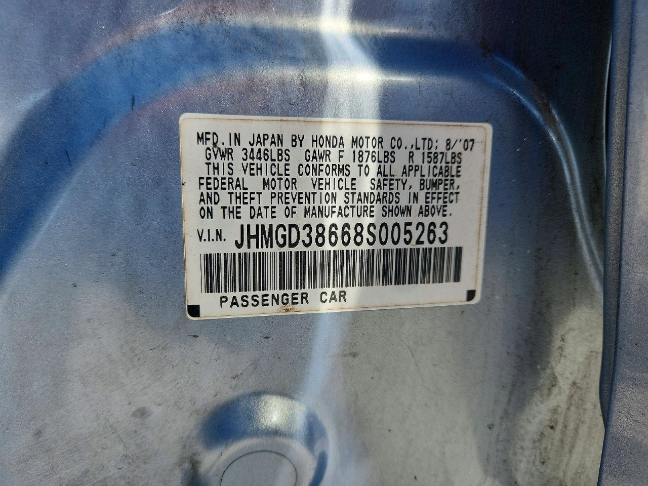 2008 HONDA FIT