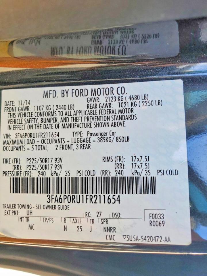 2015 FORD FUSION