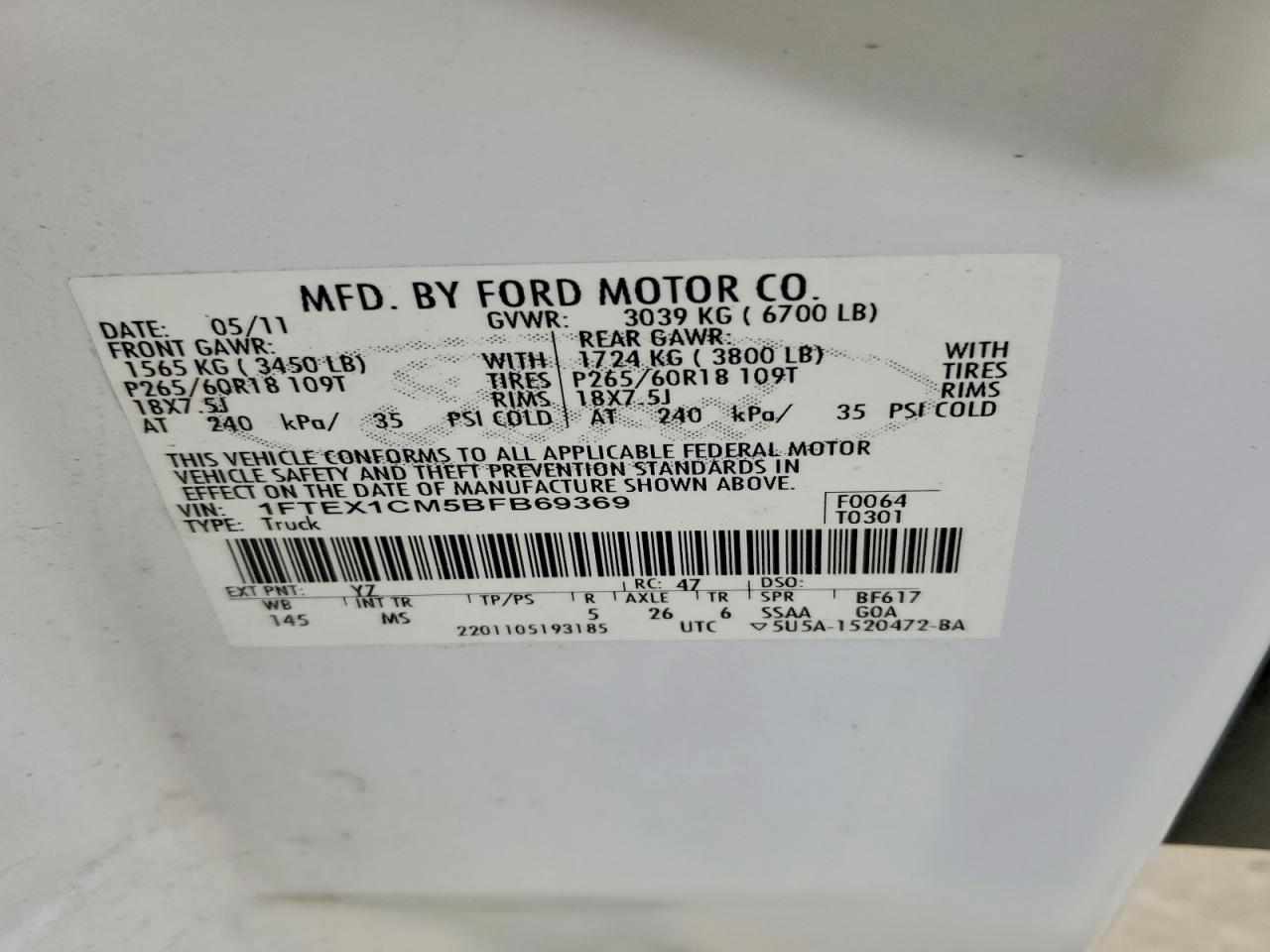 2011 FORD F-150