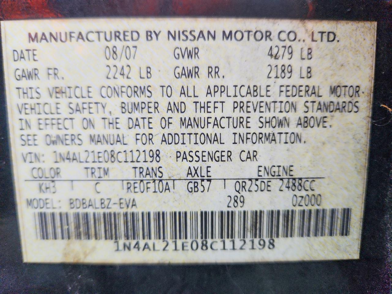 2008 NISSAN ALTIMA