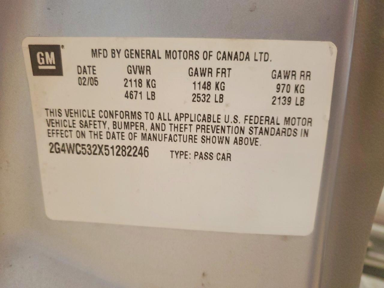 2005 BUICK LACROSSE