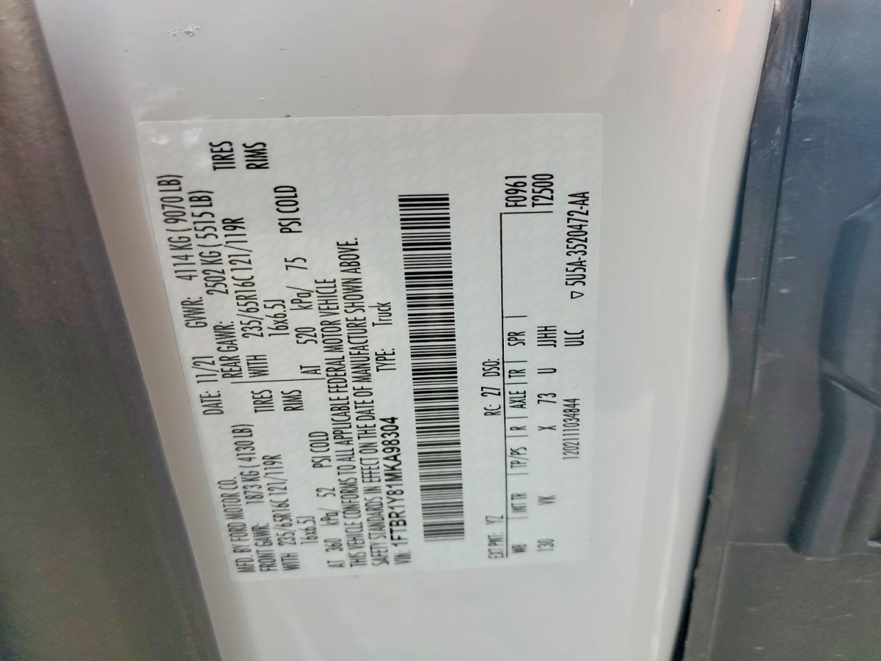 2021 FORD Transit