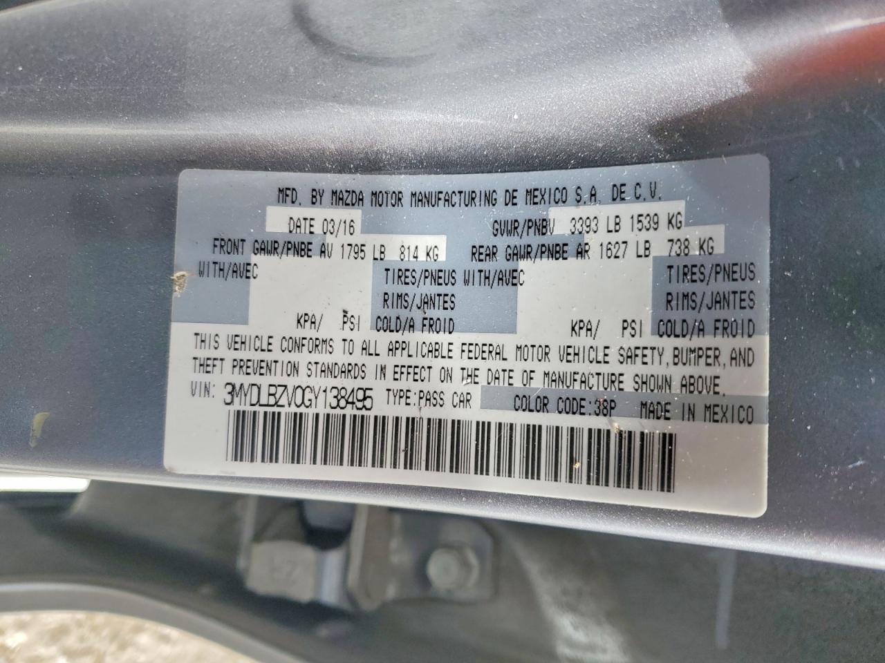 2016 TOYOTA SCION