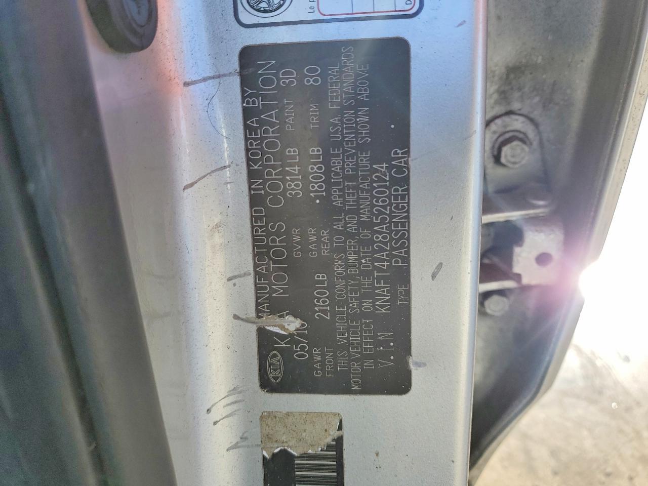 2010 KIA FORTE