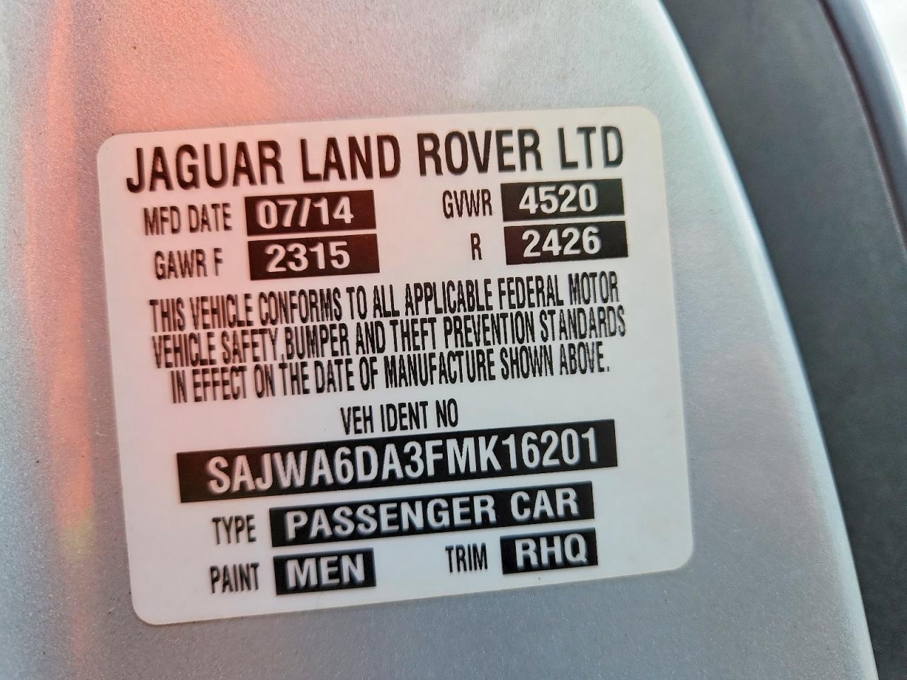 2015 JAGUAR F-Type