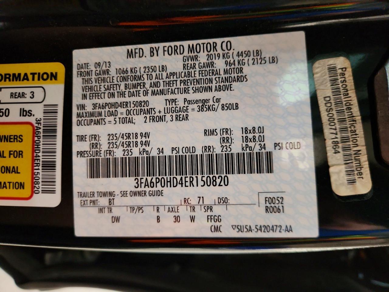 2014 FORD FUSION