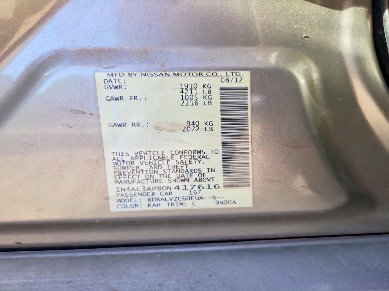 2013 NISSAN ALTIMA