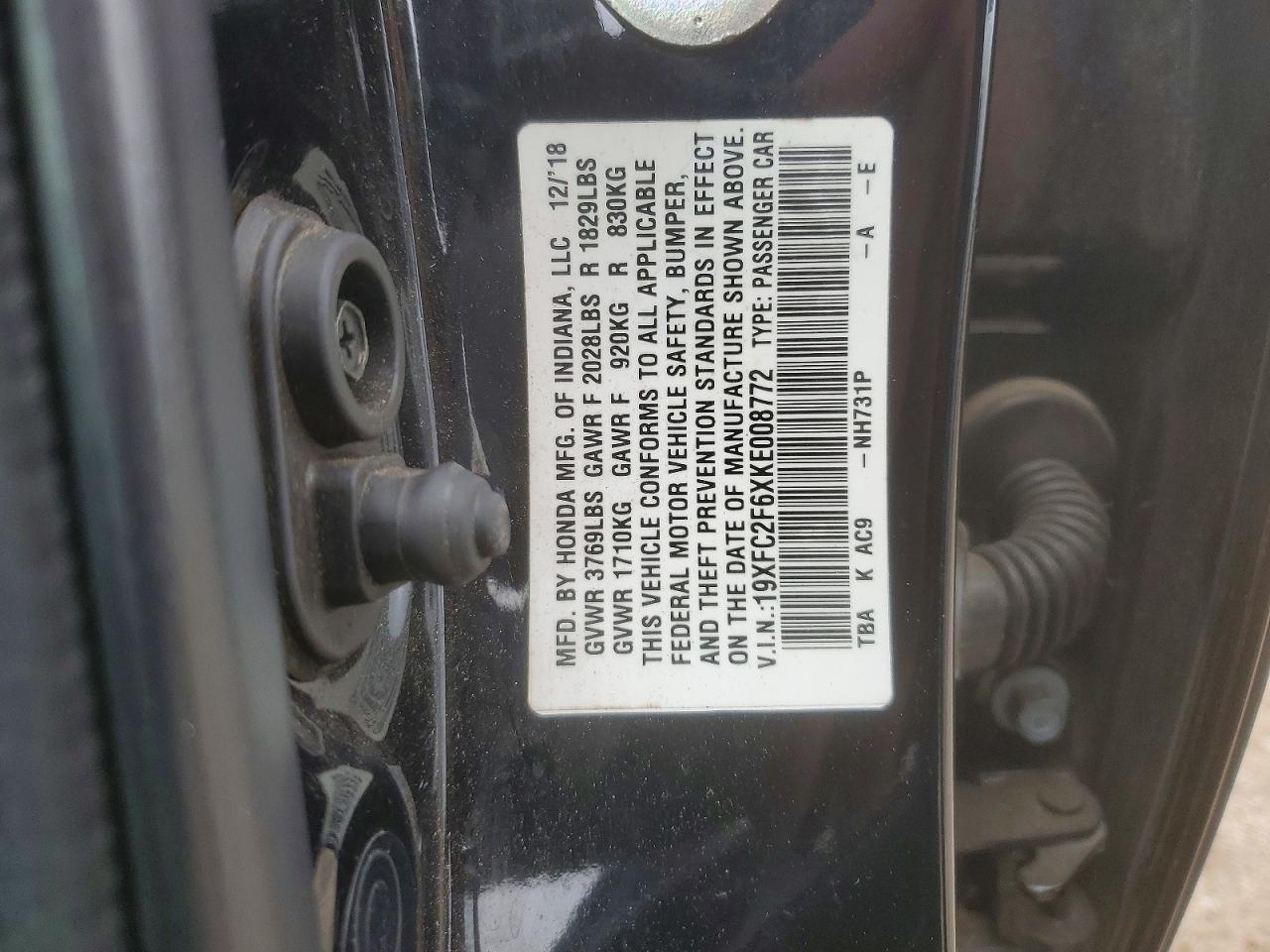 2019 HONDA CIVIC