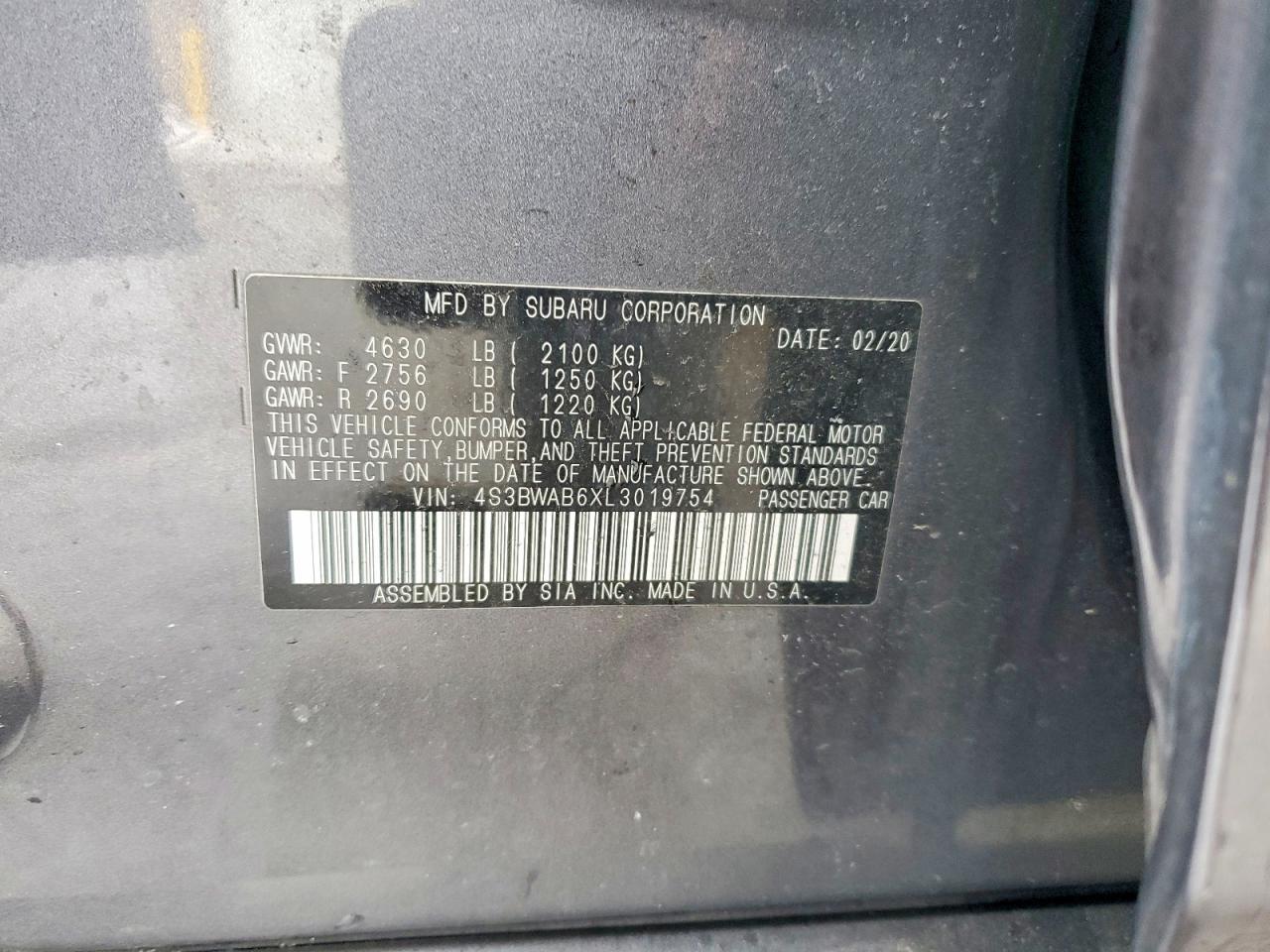 2020 SUBARU Legacy