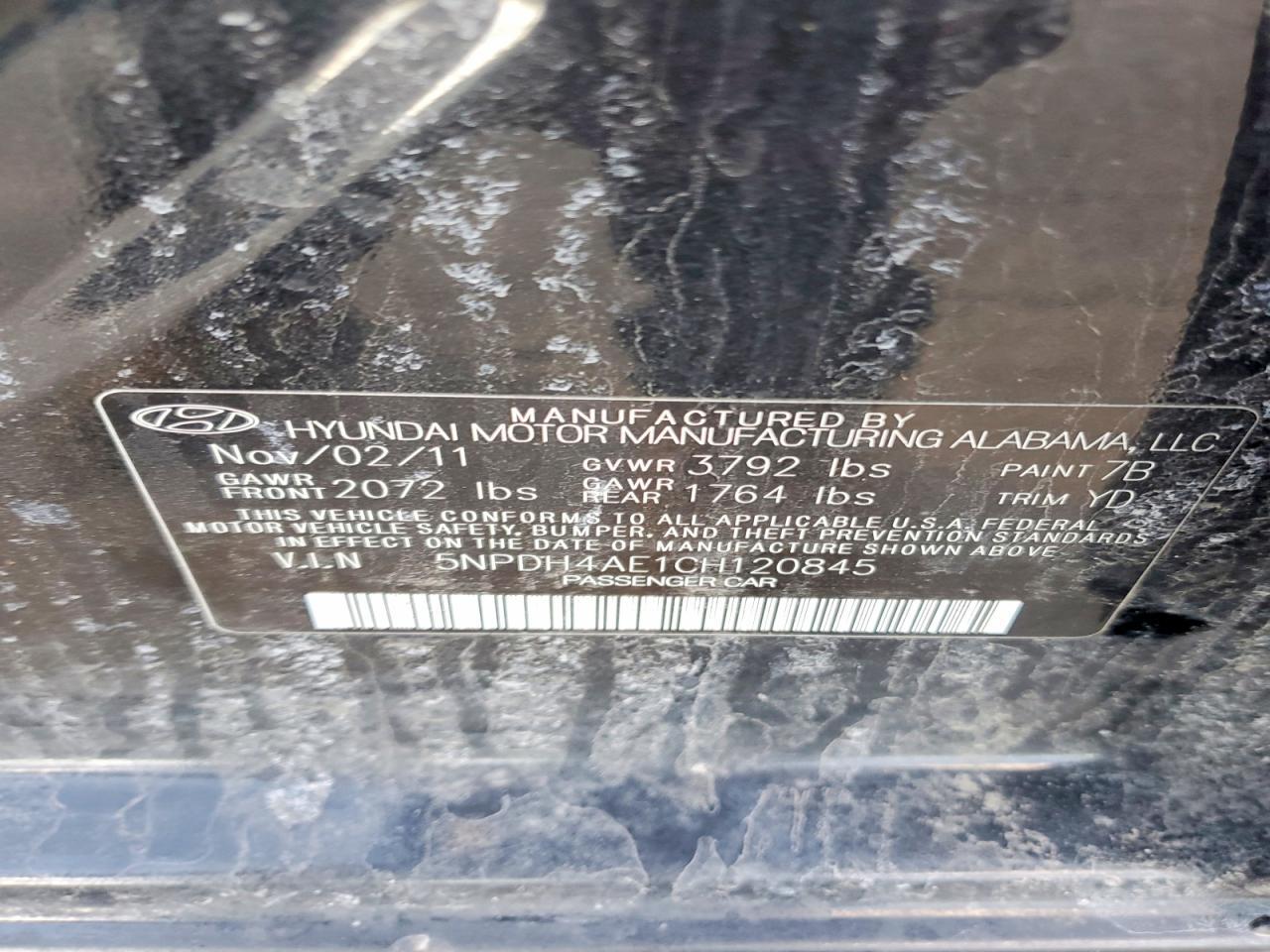 2012 HYUNDAI ELANTRA