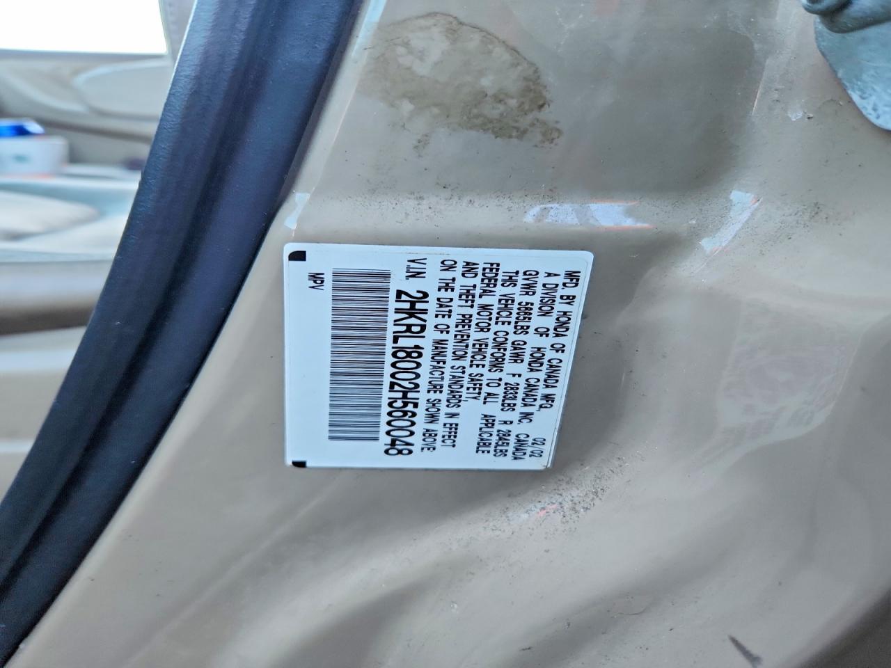 2002 HONDA ODYSSEY