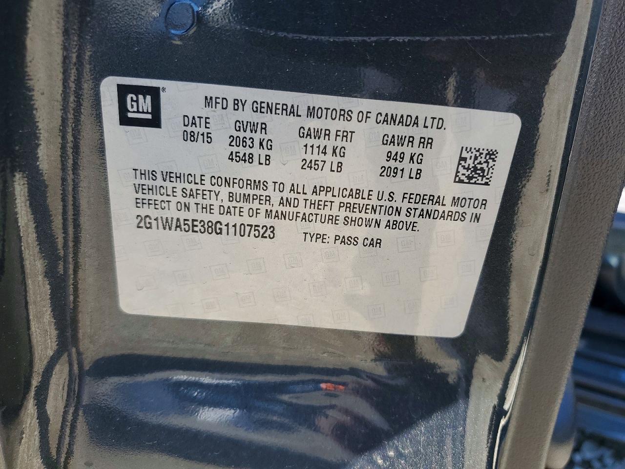 2016 CHEVROLET Impala Limited