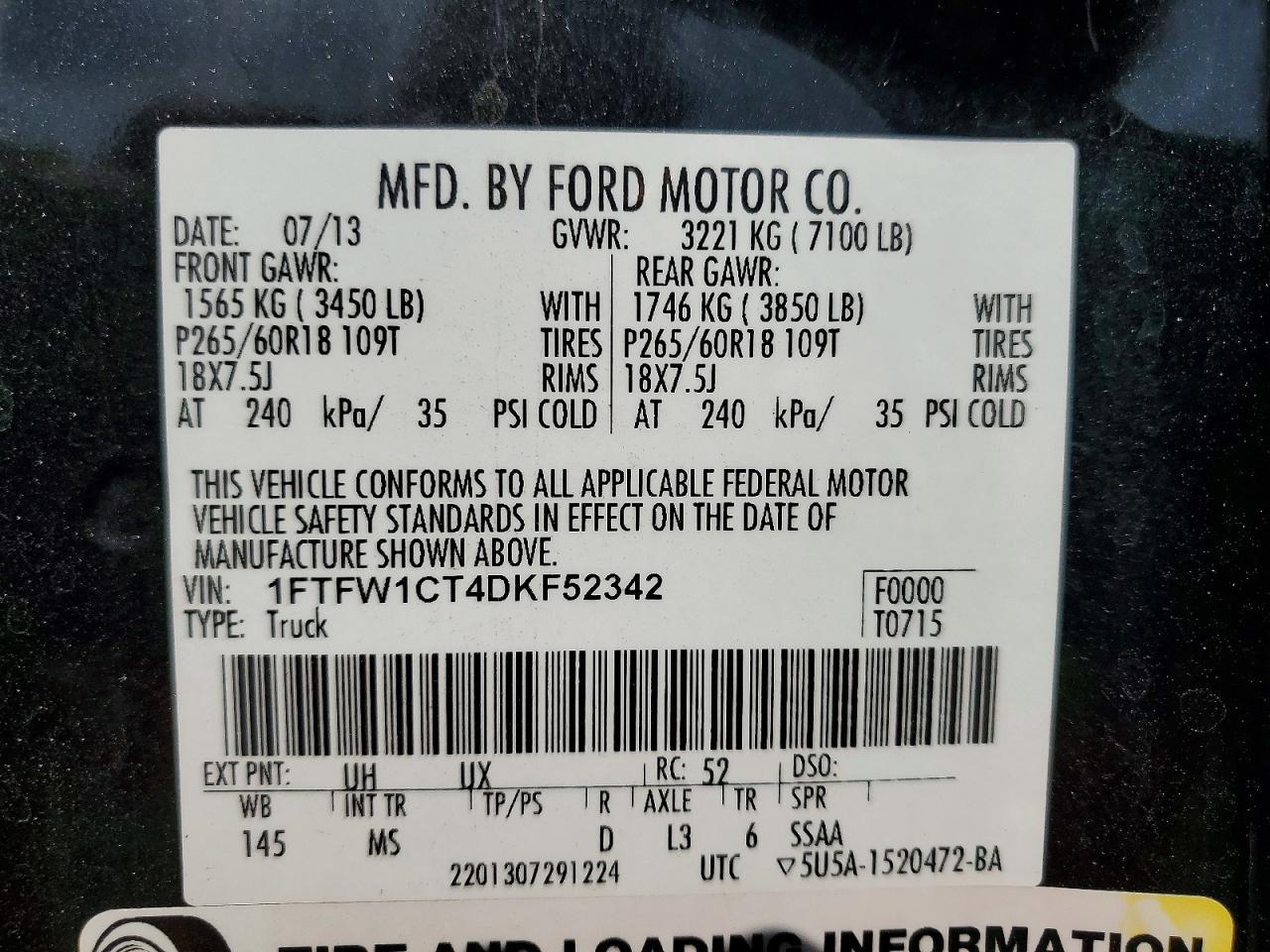 2013 FORD F-150 Lightning