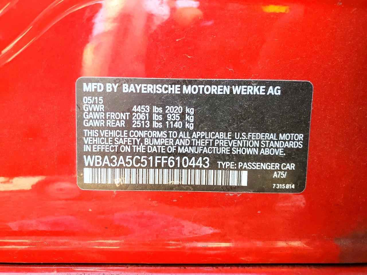 2015 BMW 3 SERIES