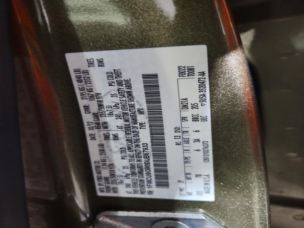 2013 FORD ESCAPE