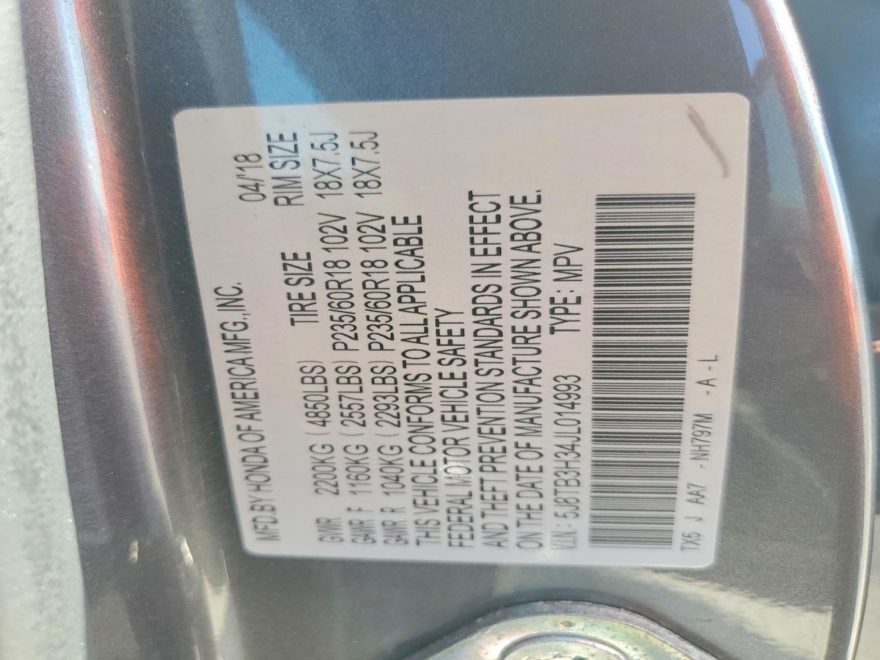 2018 ACURA RDX