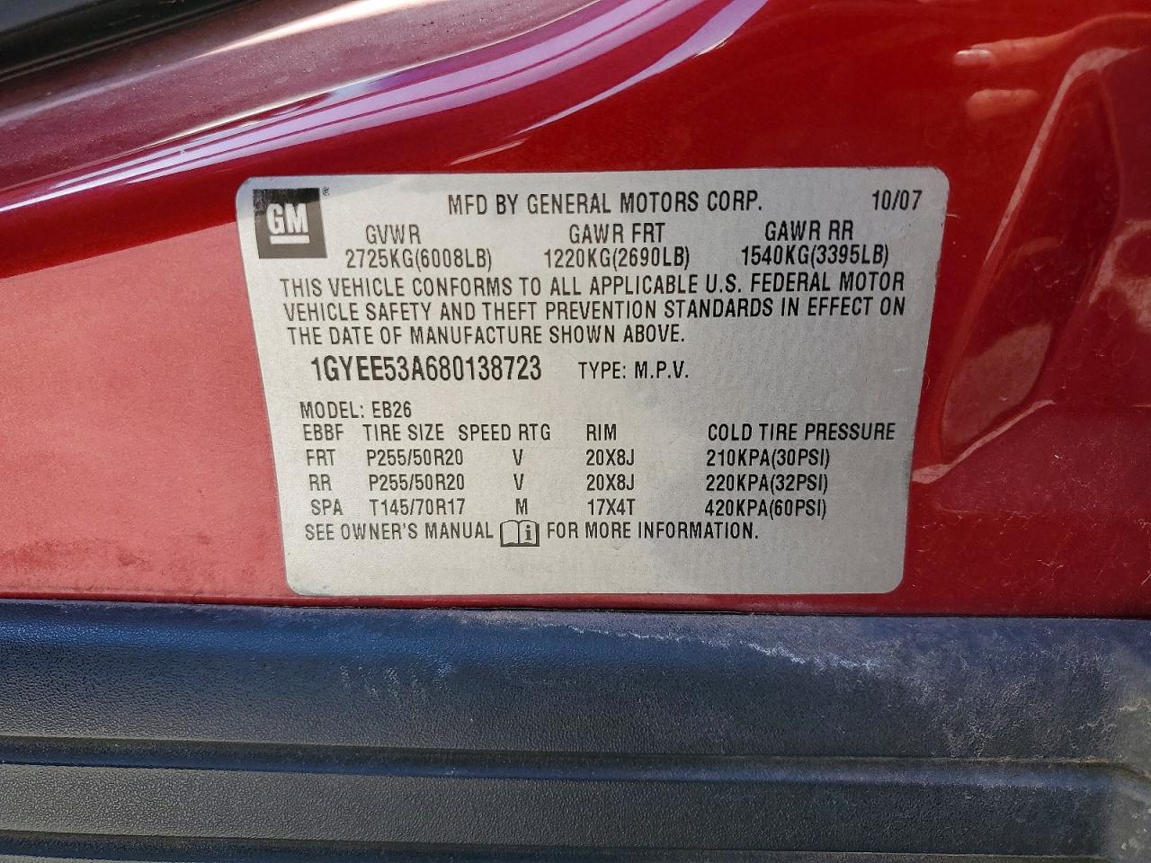 2008 CADILLAC SRX