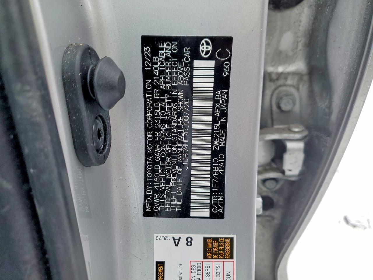 2024 TOYOTA COROLLA