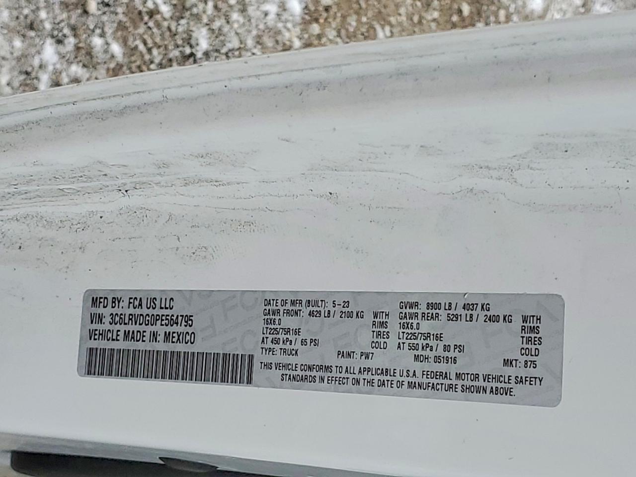 2023 RAM ProMaster 2500