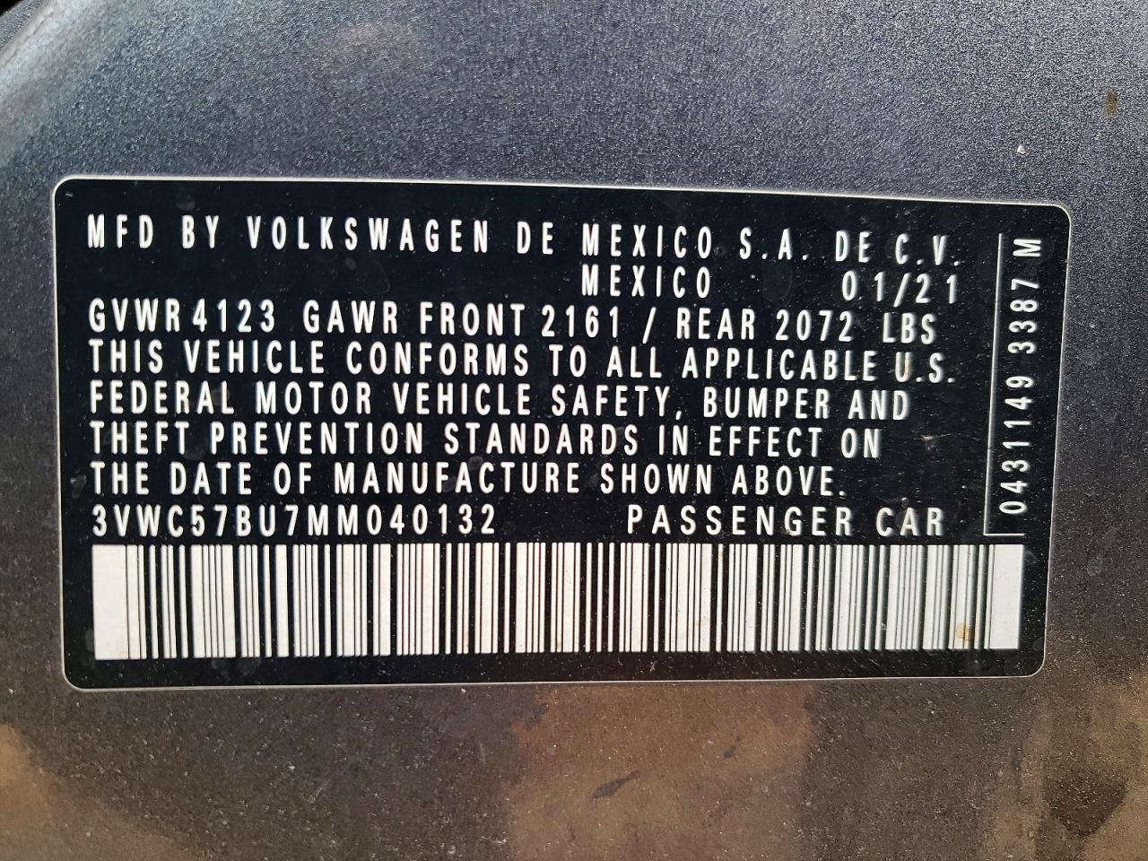 2021 VOLKSWAGEN JETTA