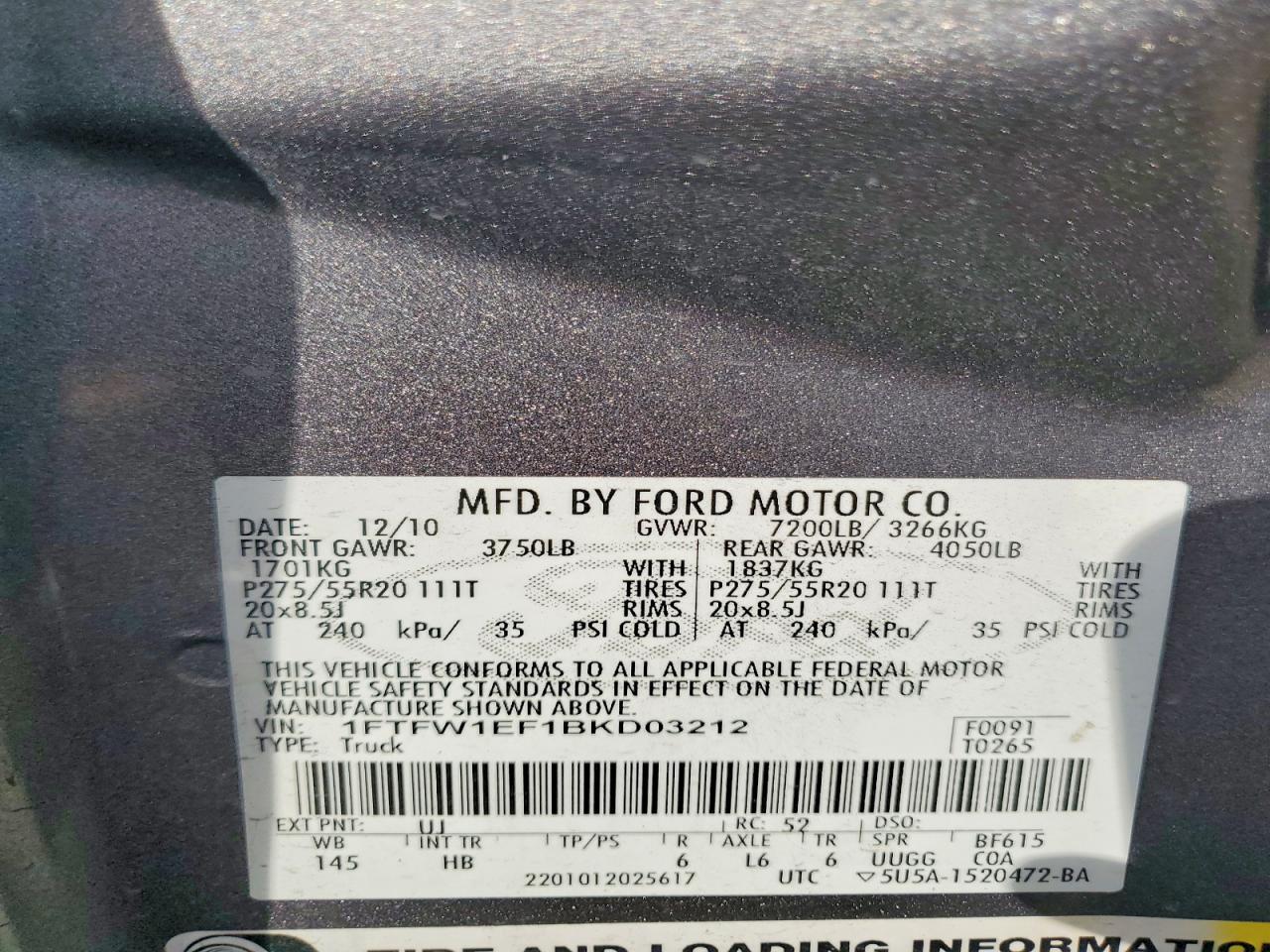 2011 FORD F-150