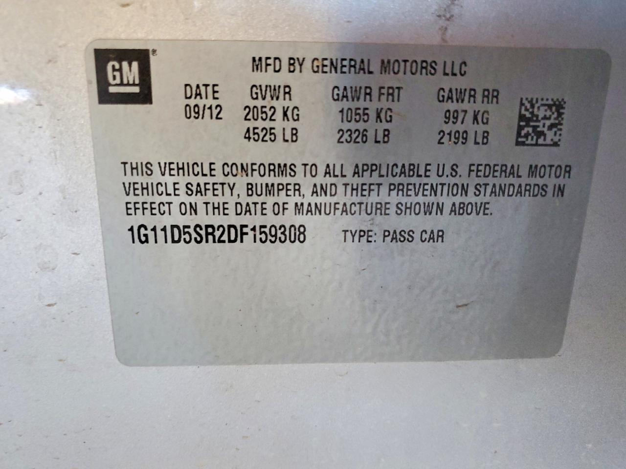 2013 CHEVROLET MALIBU