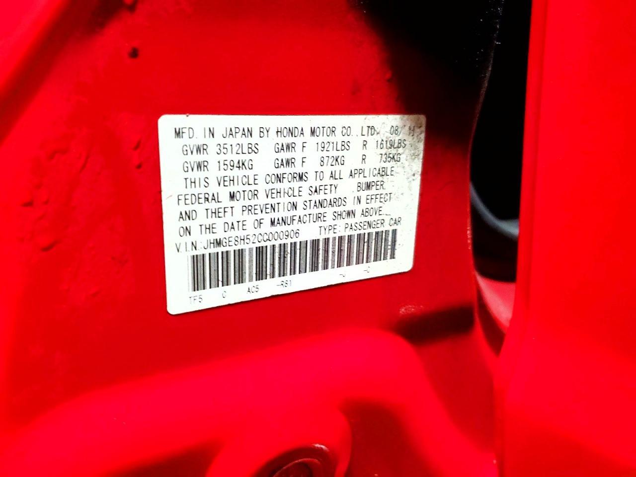2012 HONDA FIT