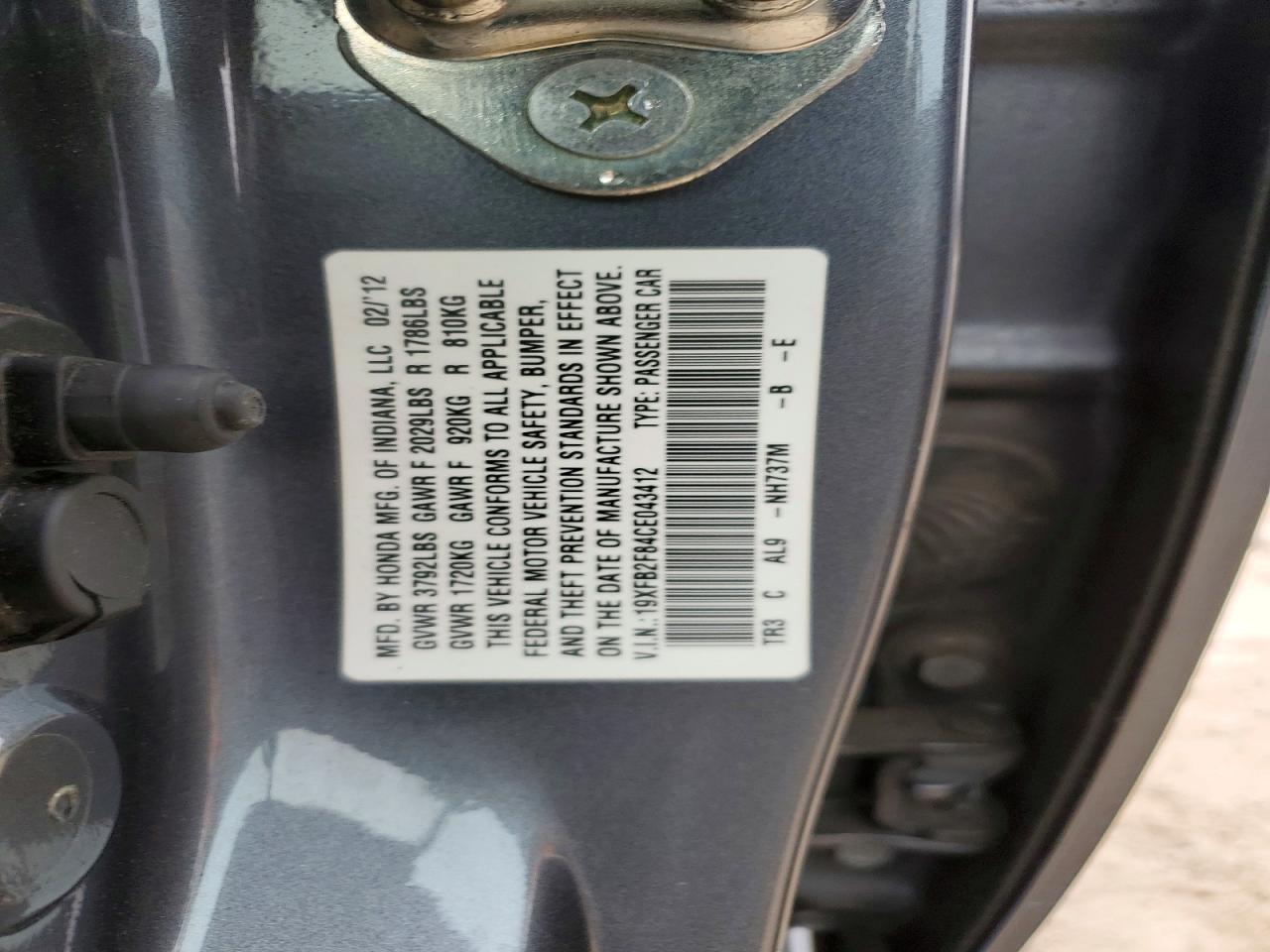 2012 HONDA CIVIC