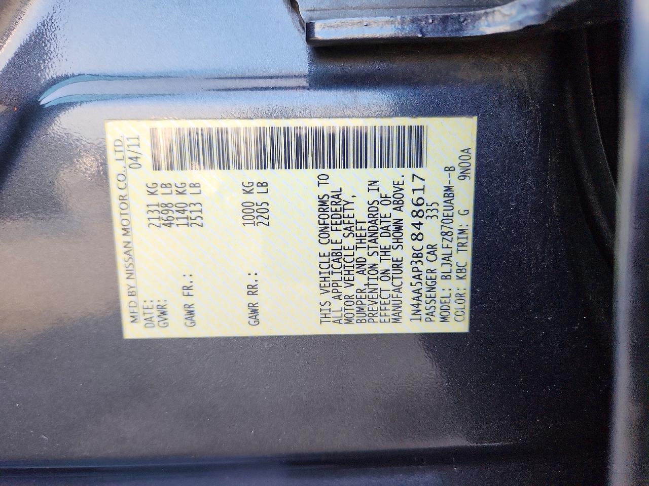 2011 NISSAN Maxima