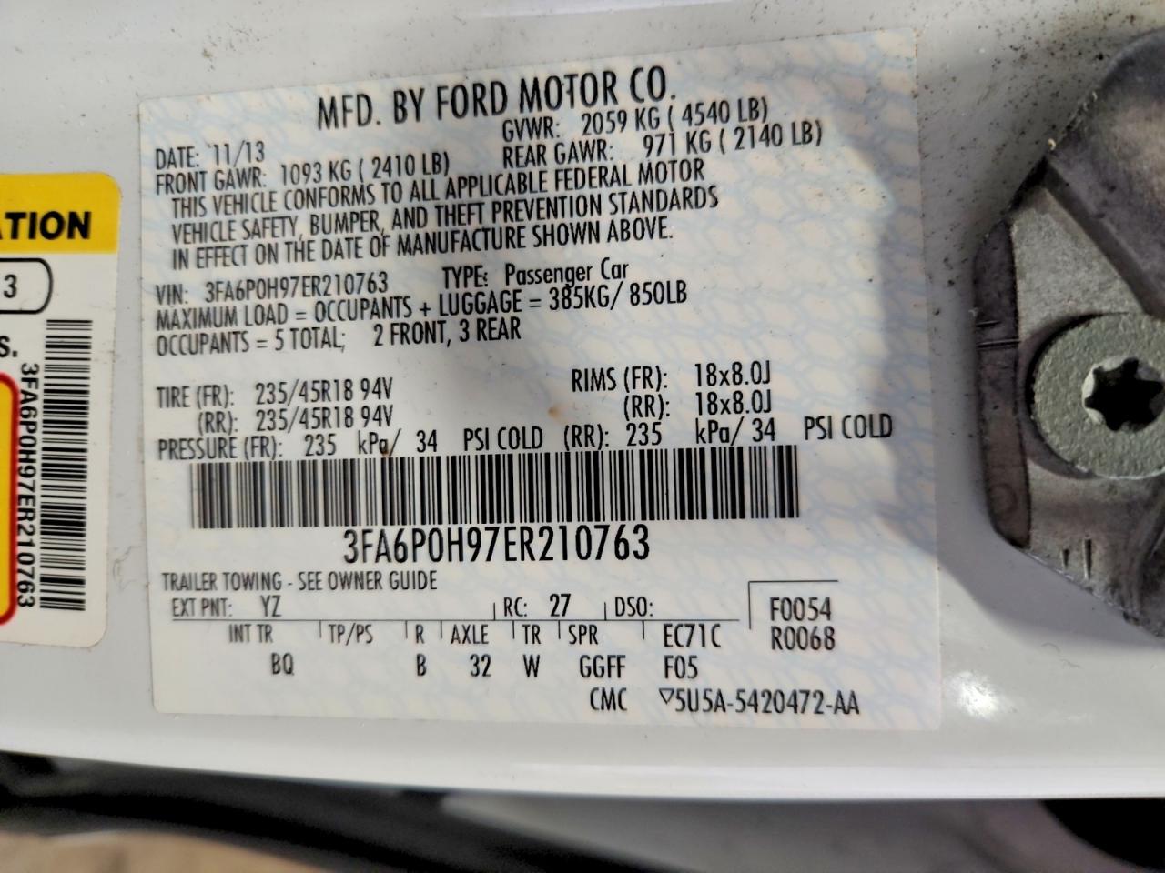 2014 FORD FUSION