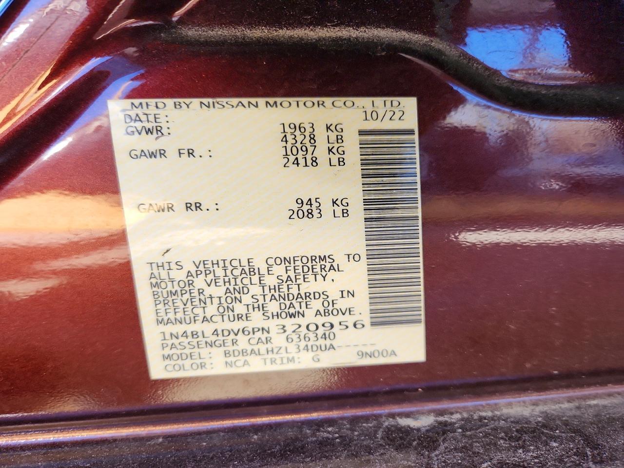2023 NISSAN ALTIMA