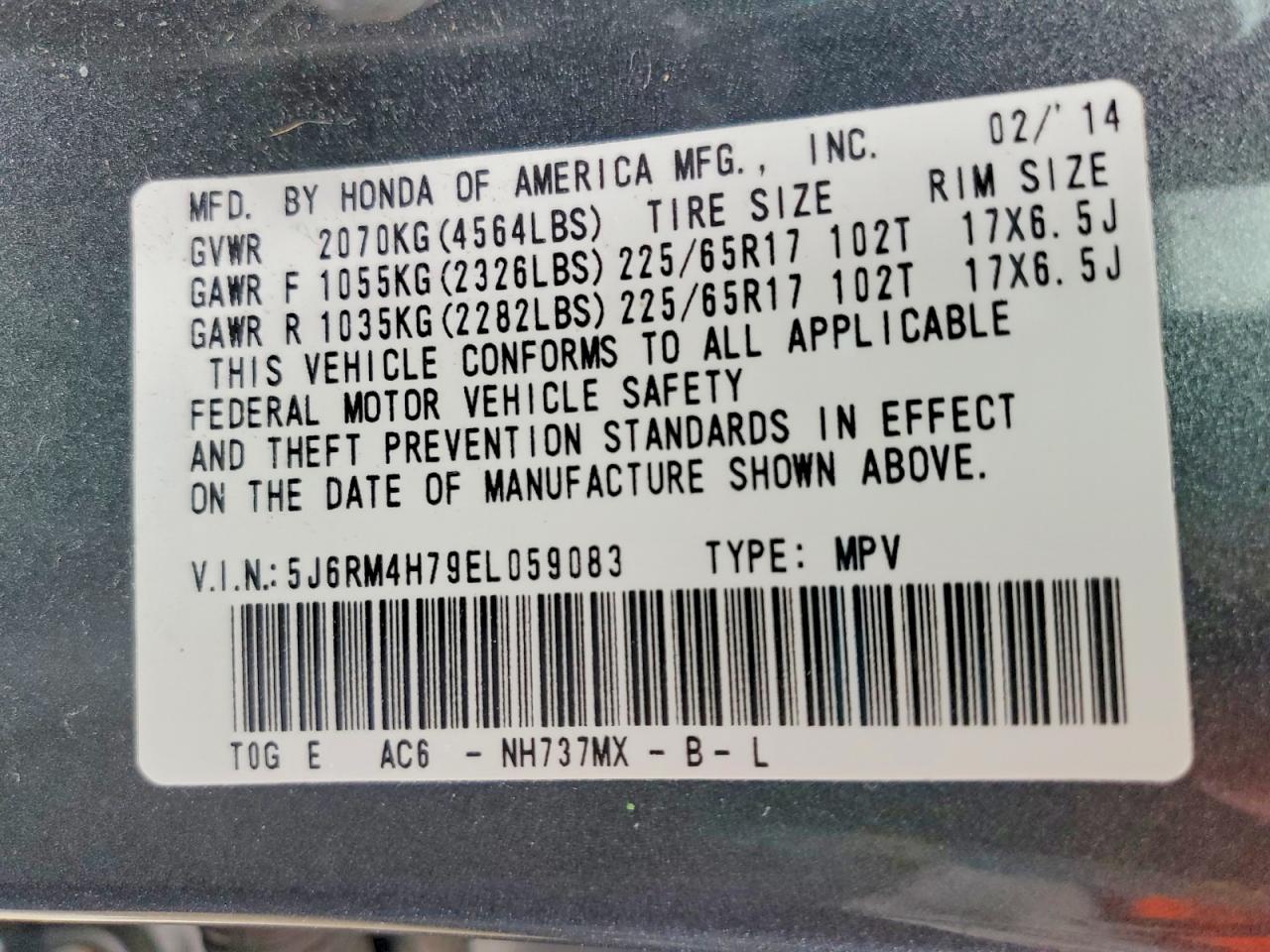 2014 HONDA CR-V